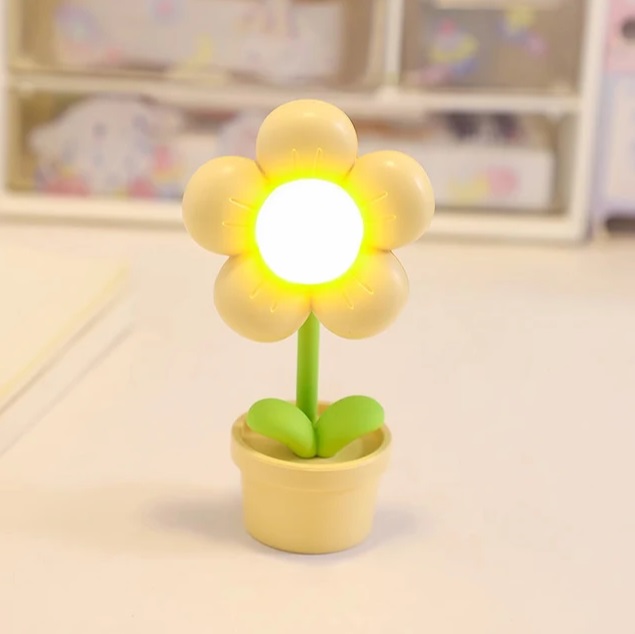 Светильник SPF-13035 ЖЁЛТЫЙ 122*75*45mm FLOWER LAMP (без батареек в комплекте) 24-02