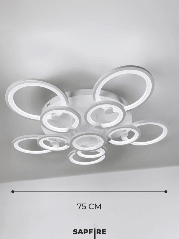 Светильник SPF-1615 WHITE/БЕЛЫЙ ` D750/H160/11/LED/200W 2.4G SPF21-10 (1) Марлоу