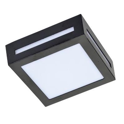 Ecola G53 LED 3082W светильник накладной IP65 матовый Квадрат металл. 1*G53 Черный 136x136x55