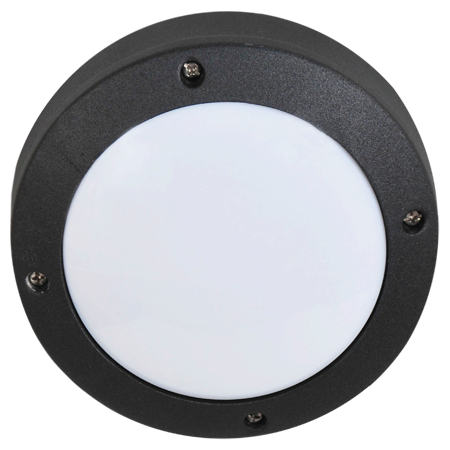 Ecola G53 LED B4139S светильник накладной IP65 матовый Круг 1*G53 Черный 145x145x65