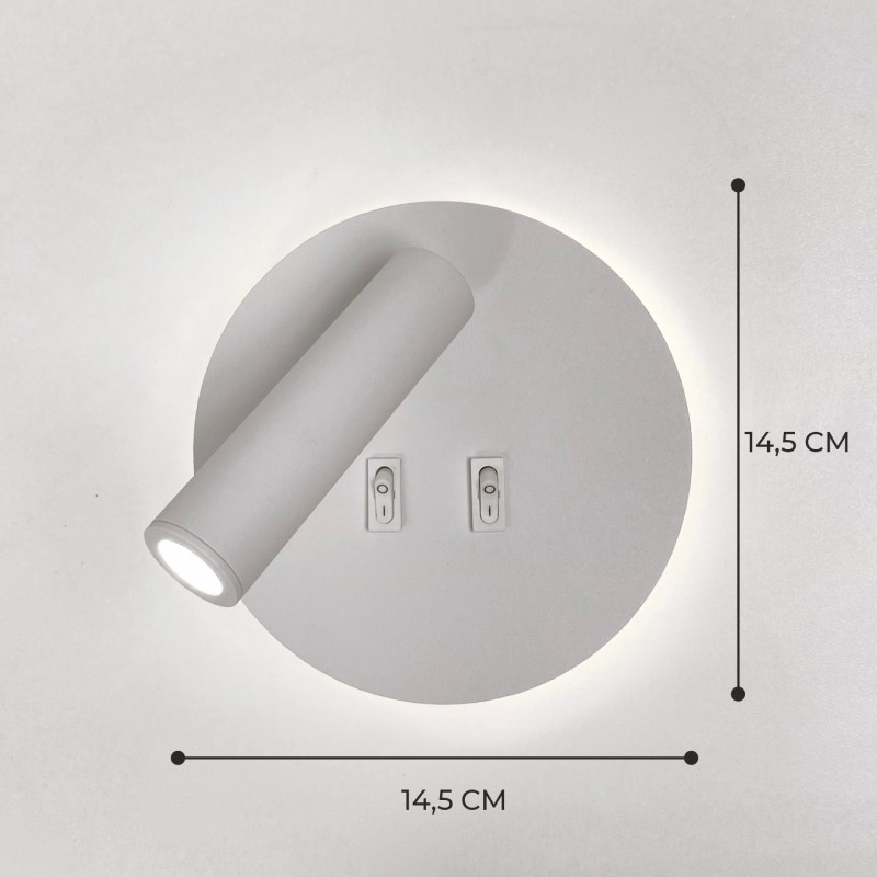 Светильник настенный SAPFIR SPF-4823 WHITE/БЕЛЫЙ ` D145/H70/1/LED/11W/4000K HINGE 23-12