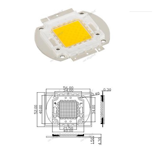 Светодиод 018437 ARPL-50W-EPA-5060-PW (1750mA)